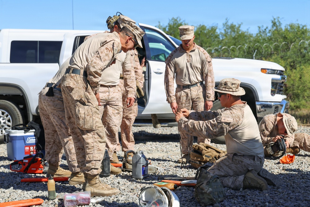 Clearing the way: JTF-SB Marines conduct vegetation clearance