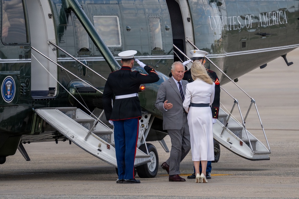 Honor guard supports King Charles III state visit departure