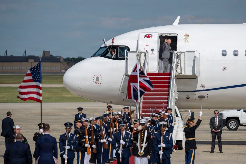 Honor guard supports King Charles III state visit departure