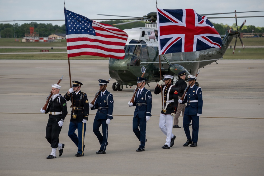 Honor guard supports King Charles III state visit departure