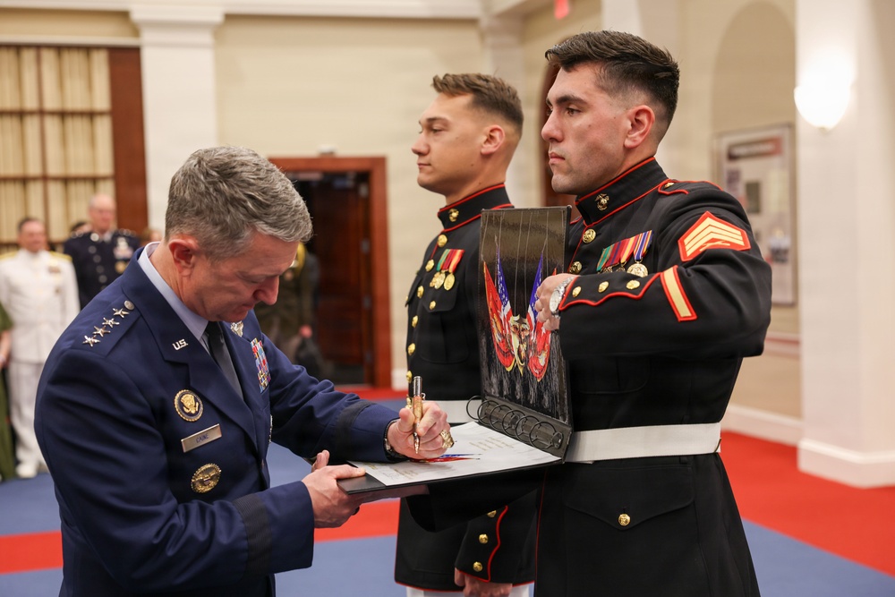 Indoor Evening Parade in Honor of Chairman of the Joint Chiefs of Staff