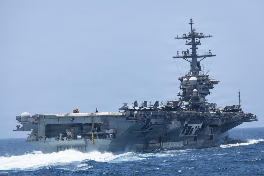 USS Abraham Lincoln Conducts a Replenishment-at-Sea