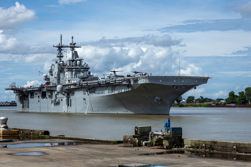 USS Kearsarge Docks in New Orleans during Sail 250