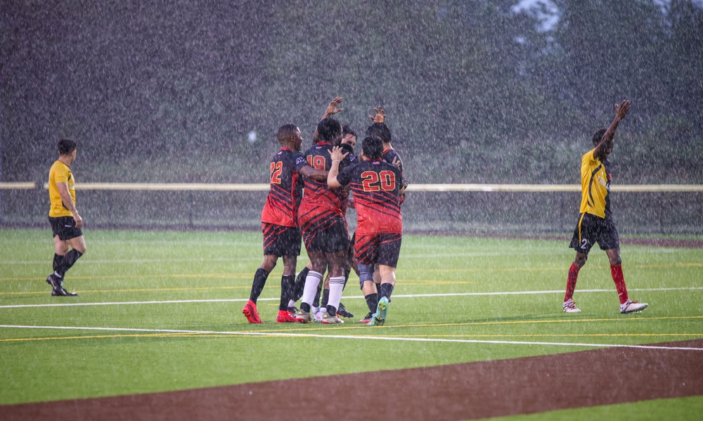 USS John C. Stennis Sailors Compete In Soccer Championship