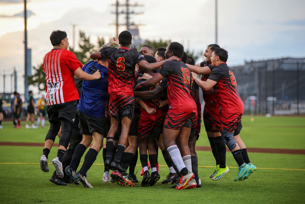 USS John C. Stennis Sailors Compete In Soccer Championship