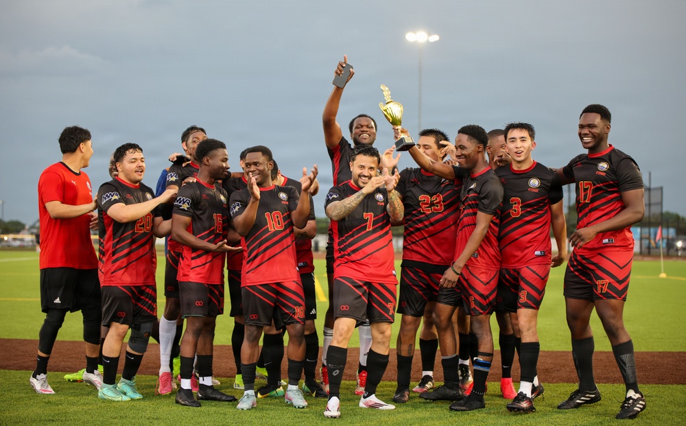 USS John C. Stennis Sailors Compete In Soccer Championship