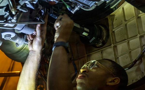 USS Abraham Lincoln Conducts Aircraft Maintenance