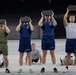 U.S. Service Members participate in Physical Training at the Ceasars Superdome in New Orleans