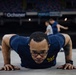 U.S. Service Members participate in Physical Training at the Ceasars Superdome in New Orleans