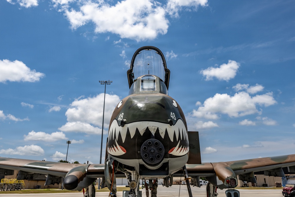 Maintainers honor Flying Tiger heritage with A-10 paint restoration