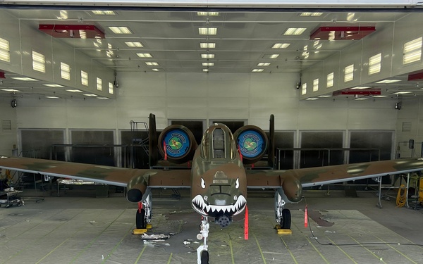Maintainers honor Flying Tiger heritage with A-10 paint restoration