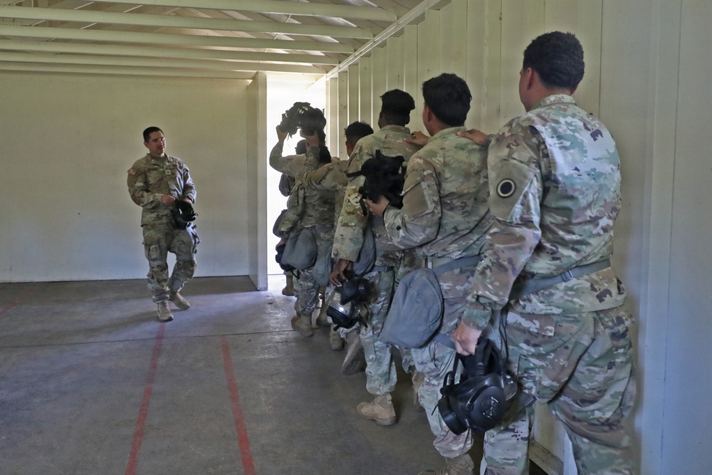 13th CSSB Soldiers Inhale Annual CBRN Training