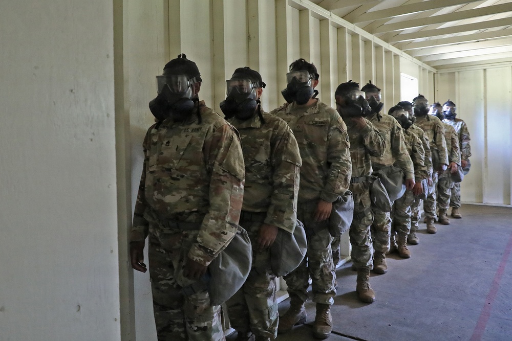 13th CSSB Soldiers Inhale Annual CBRN Training