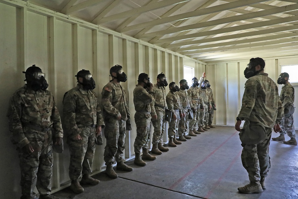 13th CSSB Soldiers Inhale Annual CBRN Training