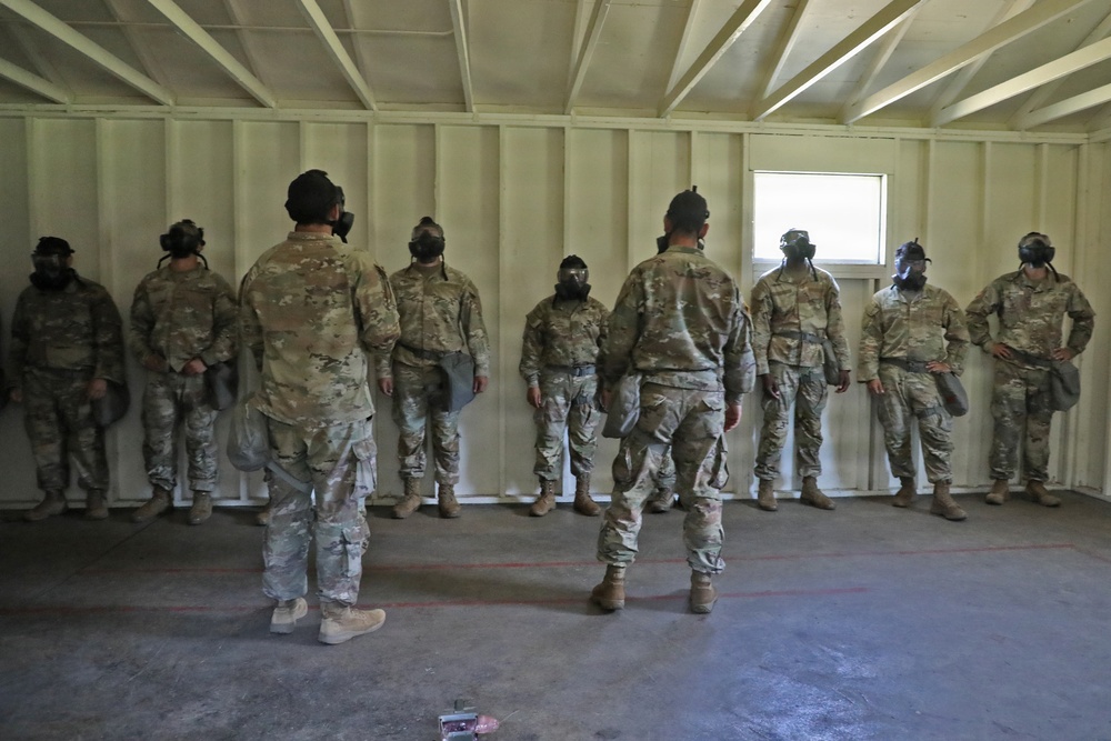 13th CSSB Soldiers Inhale Annual CBRN Training