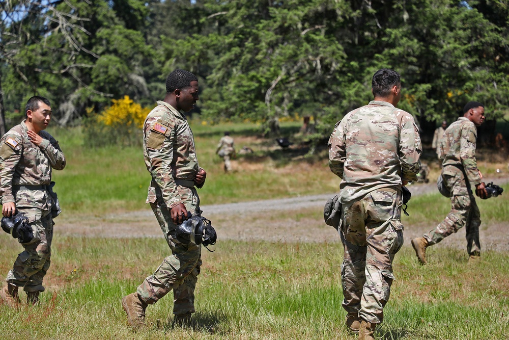 13th CSSB Soldiers Inhale Annual CBRN Training