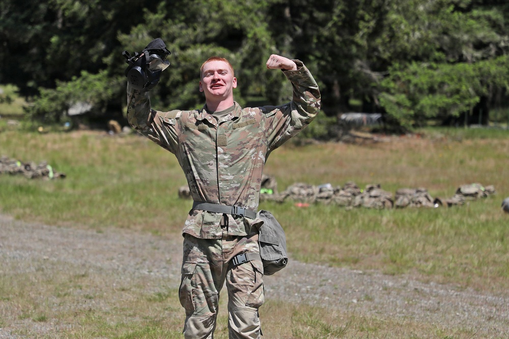 13th CSSB Soldiers Inhale Annual CBRN Training