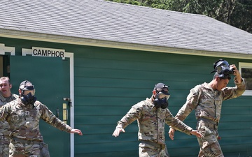 13th CSSB Soldiers Inhale Annual CBRN Training