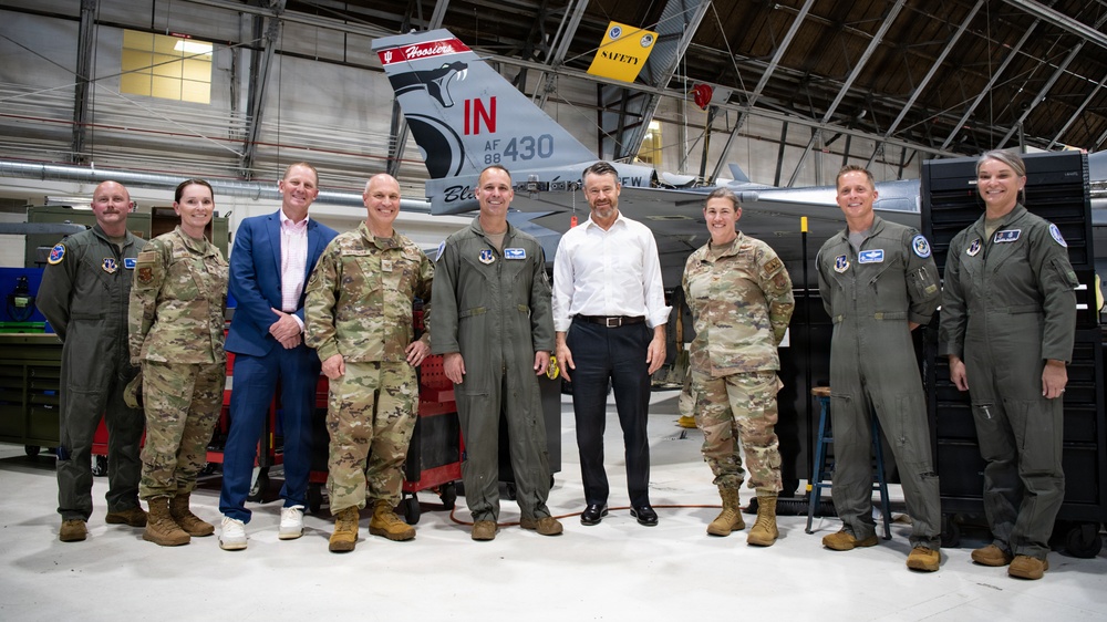 Senator Young visits 122nd Fighter Wing