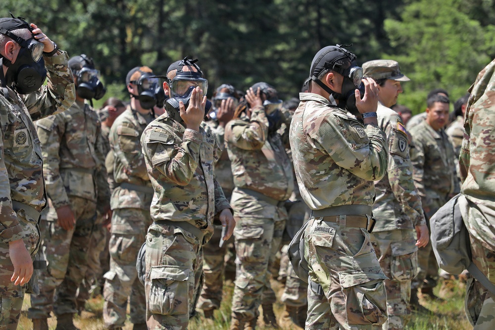 13th CSSB Soldiers Inhale Annual CBRN Training