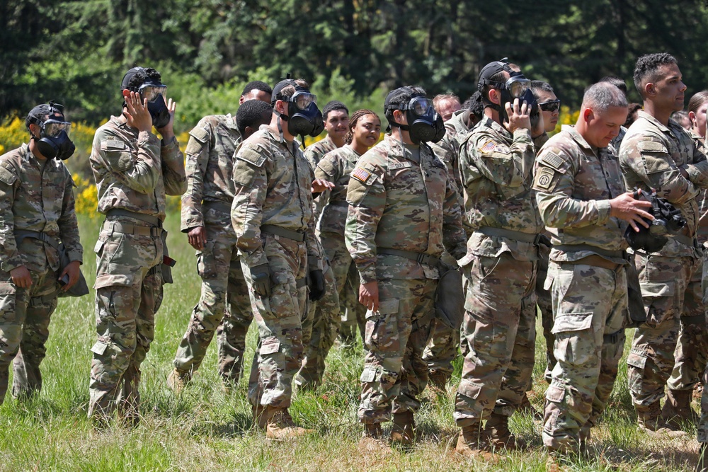 13th CSSB Soldiers Inhale Annual CBRN Training