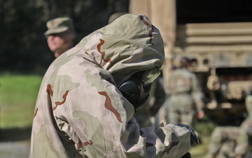 13th CSSB Soldiers Inhale Annual CBRN Training