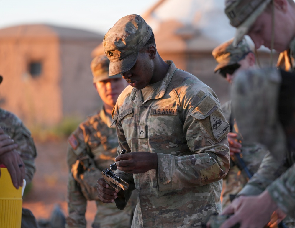 1‑501st Aviation Battalion holds belt buckle rodeo