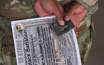 1‑501st Attack Battalion holds belt buckle rodeo