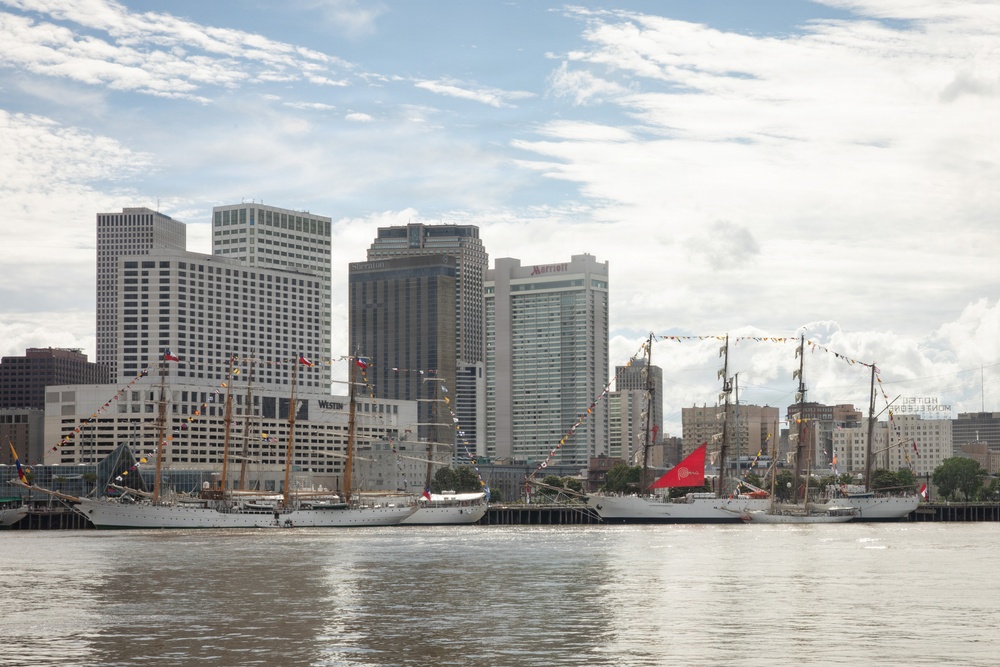 U.S. Service Members, Family Members and Foreign Military Celebrate Sail 250 in New Orleans