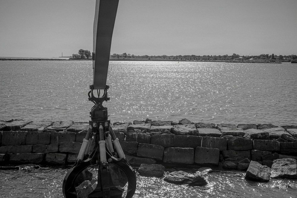 Repairing Lorain West Breakwater