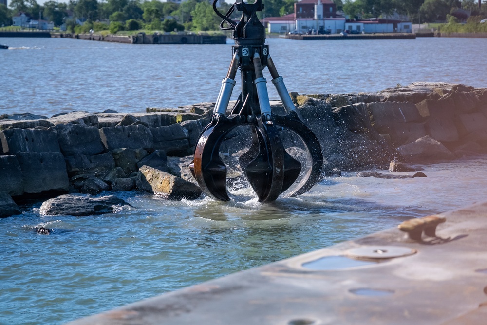 Repairing Lorain West Breakwater