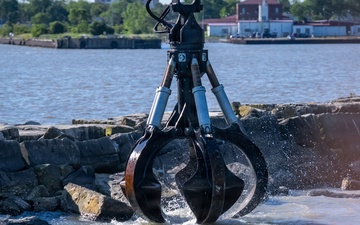 Repairing Lorain West Breakwater