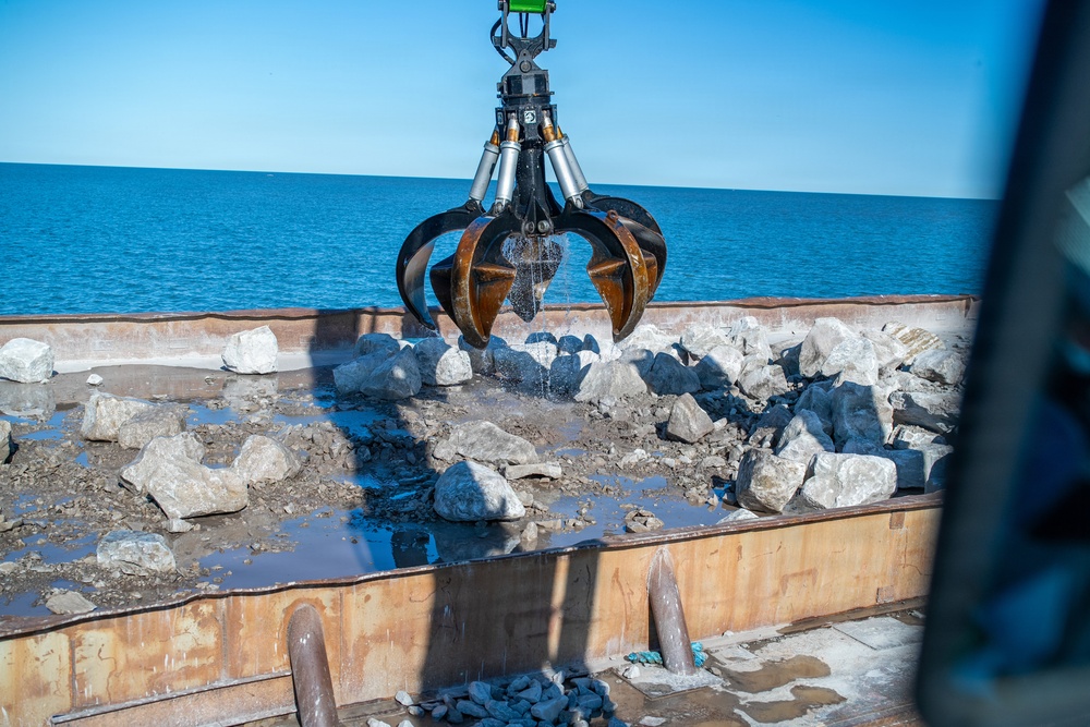 Repairing Lorain West Breakwater