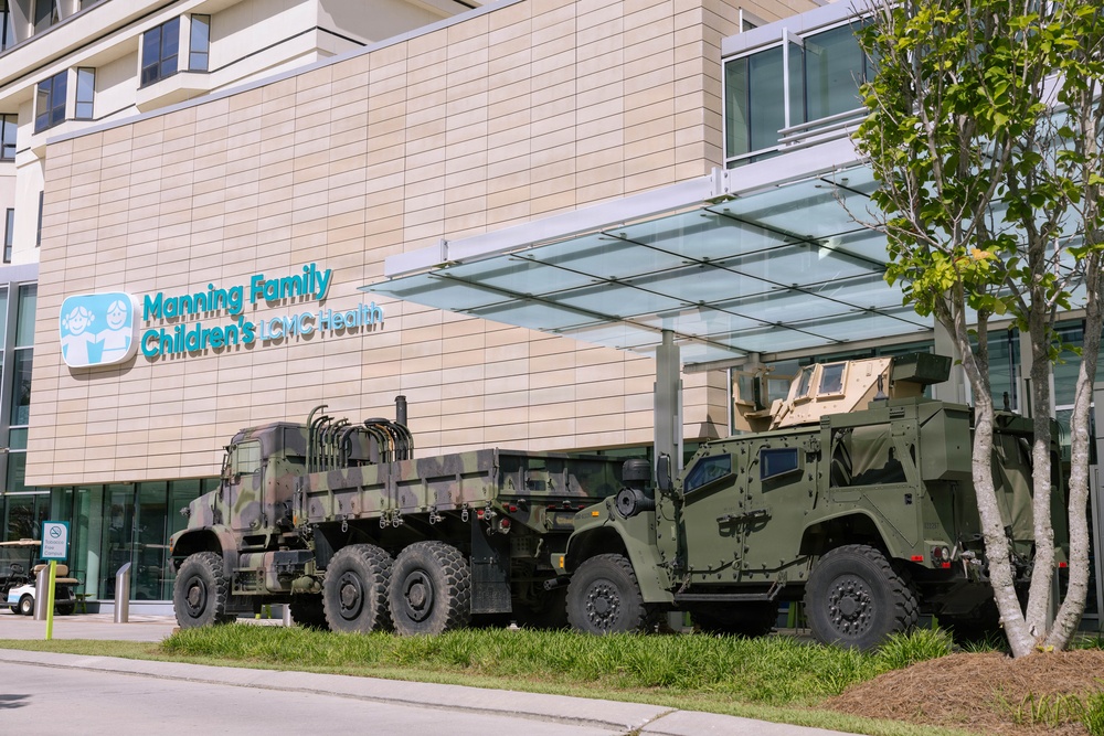 Service Members Visit Children at Manning Family Children’s Hospital