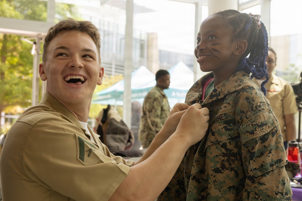 Service Members Visit Children at Manning Family Children’s Hospital