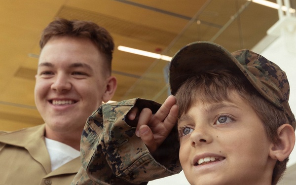 Service Members Visit Children at Manning Family Children’s Hospital