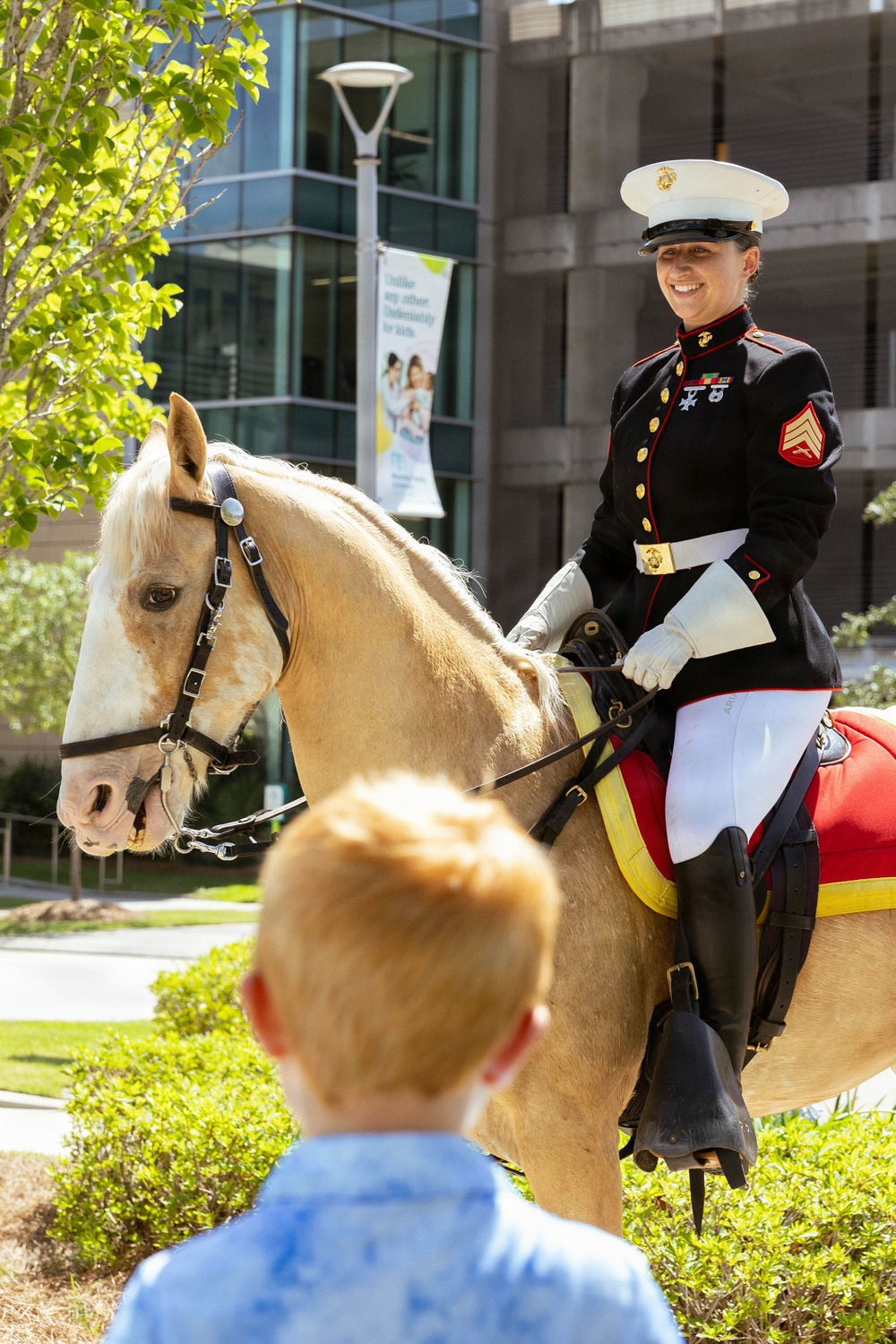 Service Members Visit Children at Manning Family Children’s Hospital