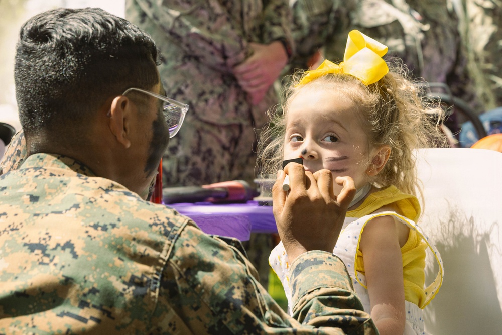 Service Members Visit Children at Manning Family Children’s Hospital