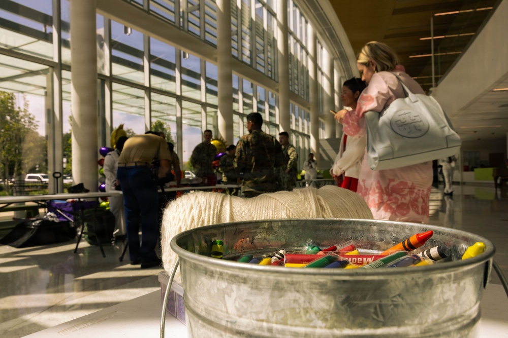 Service Members Visit Children at Manning Family Children’s Hospital