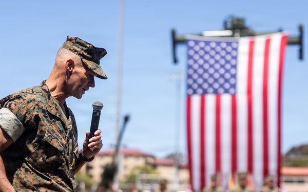 1st MARDIV holds change of command ceremony