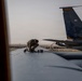 KC-135 conducts refueling operation with F-16 aircraft