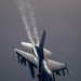 KC-135 conducts refueling operation with F-16 aircraft