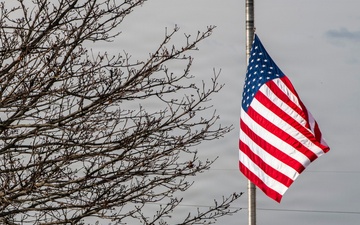 American flag at half-staff
