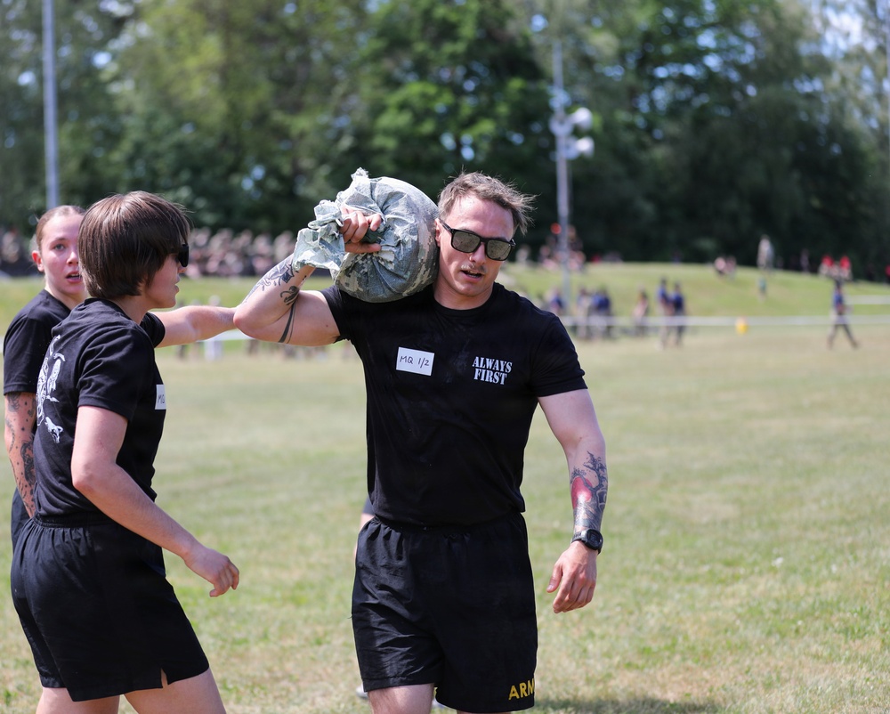 2nd Cavalry Regiment Soldiers compete in HYROX competition during Dragoon Week