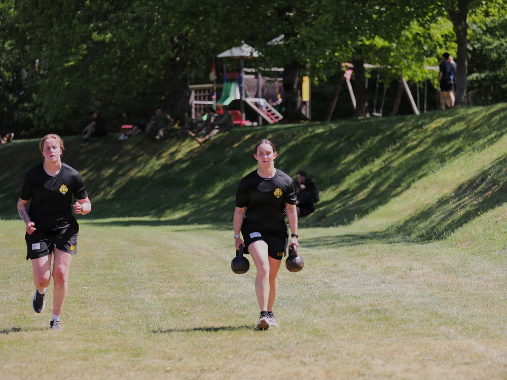 2nd Cavalry Regiment Soldiers compete in HYROX competition during Dragoon Week