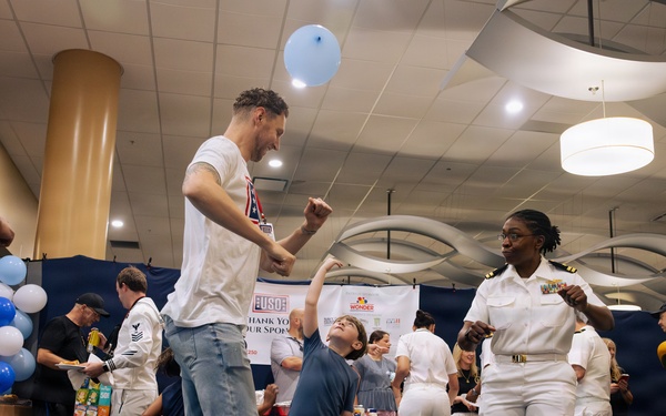 USO Hosts Dog and Paws Event at Julia Street Cruise Terminal during Sail 250