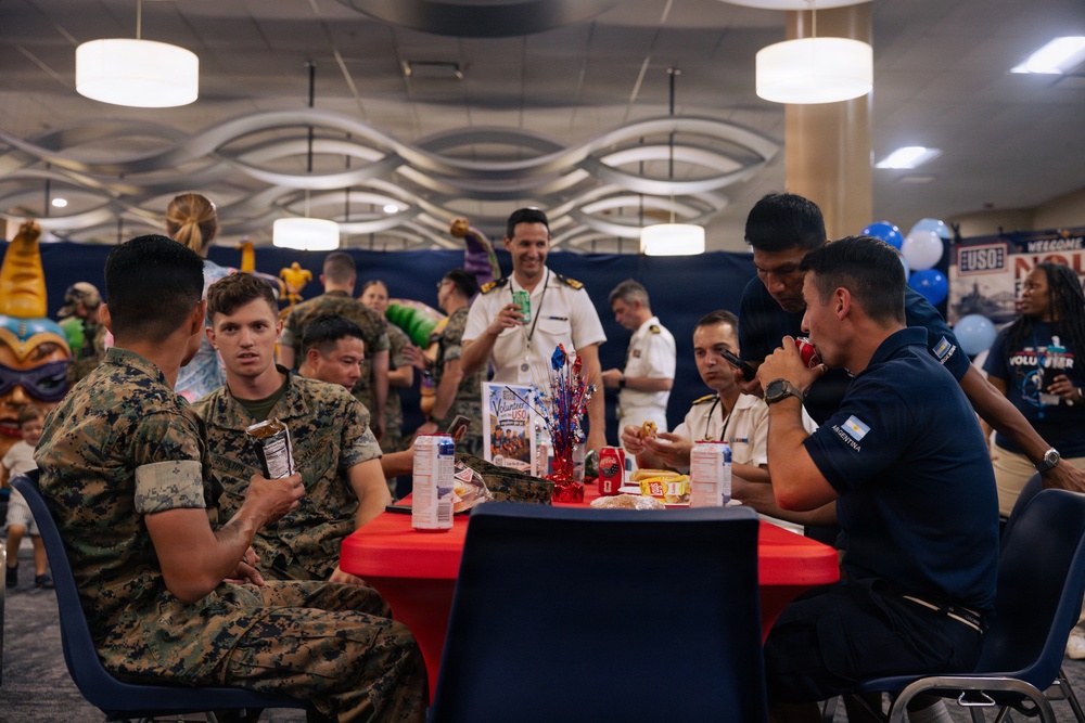 USO Hosts Dog and Paws Event at Julia Street Cruise Terminal during Sail 250