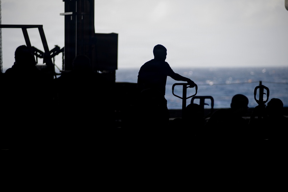 Nimitz Sailors Conduct a Replenishment-at-sea