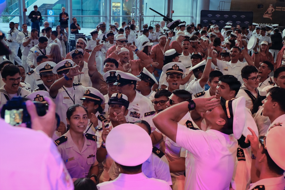 Marine Forces Reserve Band Performs at the World War II Museum During Sail 250