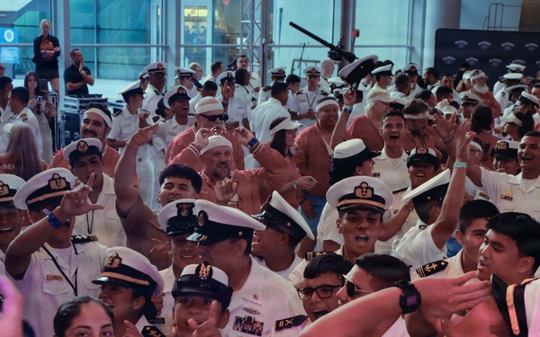 Marine Forces Reserve Band Performs at the World War II Museum During Sail 250